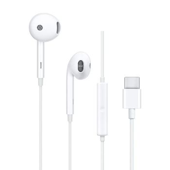 Auriculares OPPO MH135-3 con cable USB-C para llamadas y música, micrófono integrado, color blanco