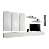 mueble de tv fly e1 de diseno color blanco brillante mueble colgante moderno y de tendencia para tu sala de estar