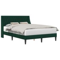 cama matrimonial  cama para adulto  estructura de cama verde oscuro 160 x 200 cm terciopelo