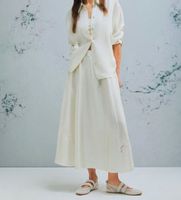 marella para mujer 2613101055200 falda de seda evase mlmospite blanco 40 casual