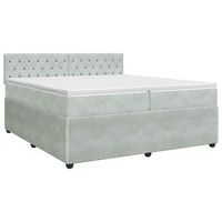 cama tapizada 200x200x88 cm poliester - gris