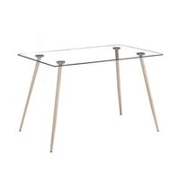 mesa fija para cocina y comedor con patas de acero