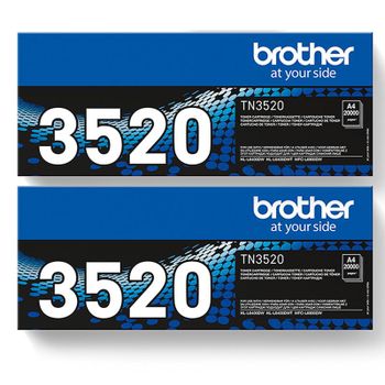 Original Multipack Brother HL-L6400DWT Printer Toner Cartridges (2 Pack) -TN3520