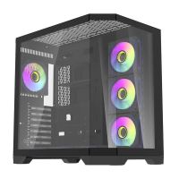 caja pc darkflash ft418 pro  7 ventiladores argb negro