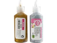 liderpapel pu09 - pegamento con purpurina colores surtidos metalizados oro y plata bote de 20 g