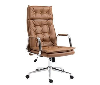 Silla de oficina sotira en cuero real 111x60x65 cm