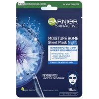garnier moisture bomb deep sea water  hyaluronic acid tissue mask night 32g