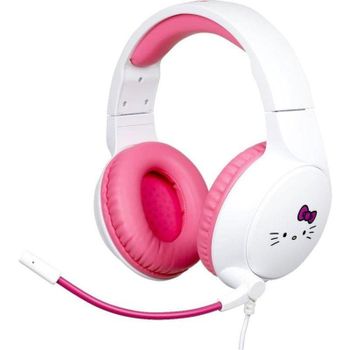 Auriculares Konix Hello Kitty con cable 3,5 mm Gaming Cancelación de Ruido Rosa y Blanco