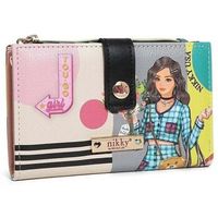 nikky by nicole lee cartera billetera larga con cremallera nikky goes shopping para mujer
