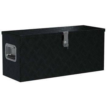 Caja De Aluminio Negra 80x30x35 Cm Vidaxl