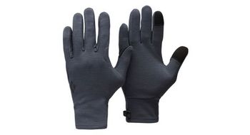 Guantes interiores de lana de peso medio black diamond gris