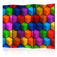 biombo - colorful geometric boxes ii  225x172 cm