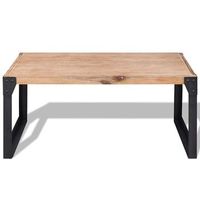 mesa de cafe - mesa de centro de madera maciza de acacia 100x60x45 cm