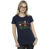 dessins animes camiseta happy human holidays para mujer