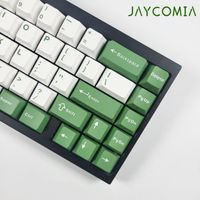 gmk-teclas pbt de color verde queso perfil de cereza 126 teclas juego grande teclas de diseno iso para teclado mecanico para jugar gmk75 wooting