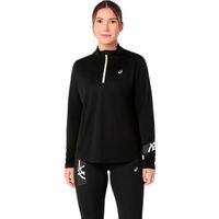asics icon 12 zip  camiseta de running - negro