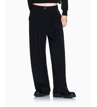 A|X Armani Exchange para mujer. XW001826AF16125UC001 Pantalón High negro (XL), Casual, Poliéster