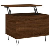 mesa de centro madera contrachapada roble marron 60x445x45 cm vidaxl