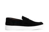 mocasines de piel de ante con suela tipo caja para hombre blue