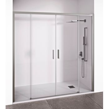 Mampara De Ducha Frontal Plata 195-200 Cm Bellobath