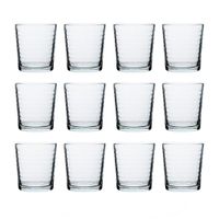 juego de 12 vasos bajos vidrio 26 cl