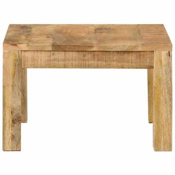 Mesa De Café - Mesa De Centro De Madera Maciza De Mango 55x55x35 Cm