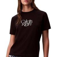 calvin klein jeans camiseta fitted script para mujer