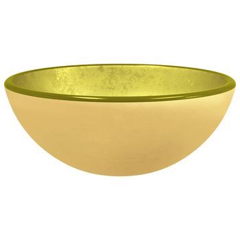 Lavabo De Baño Moderno | Lavabo De Vidrio Templado Dorado 30x12 Cm