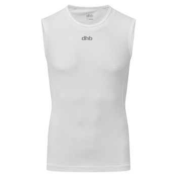 dhb Men's Lightweight Mesh Sleeveless Baselayer, White