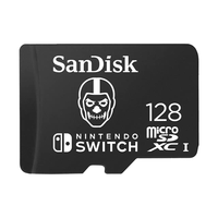 sandisk nintendo microsd uhs i card - fortnite edition skull trooper 128gb