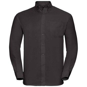 Russell Collection Camisa manga larga Oxford para hombre