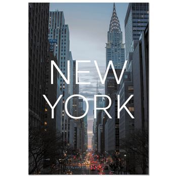 Panorama Cuadro De Aluminio Ciudad De New York 70x100 Cm