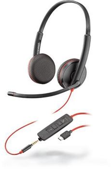 POLY Blackwire 3225 Auriculares Alámbrico Diadema Llamadas/Música USB Tipo C Negro