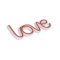 iluminacion led decorativa de plastico love rojo 37x19x2 cm