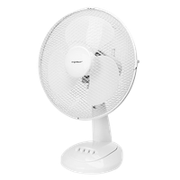 aigostar louis 33jtn - ventilador de mesa de 3 velocidades 35w diametro 35 cm oscilacion de 85 grados altura 49 cm ligero 21 kg color blanco diseno exclusivo