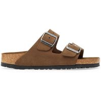 birkenstock sandalias arizona u suede leather dark tea 1030865 para hombre
