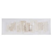 cuadro pintado en tonos beige y marron 150 x 50 cm