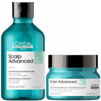 duo de champu y mascarilla capilar antigrasa scalp advanced de loreal professionnel serie expert