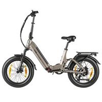bicicleta electrica plegable ttgo f7 250 w 48 v 15 ah fat bike de 20 dorada