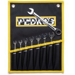 Pedros Juego De 8 Llaves Combinadas Pedro's (incluye Bolsa Transporte)