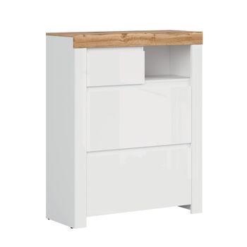 Mueble para zapatos alto tableros de aglomerado laminados blanco