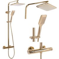 conjunto de ducha con termostato rea tom oro
