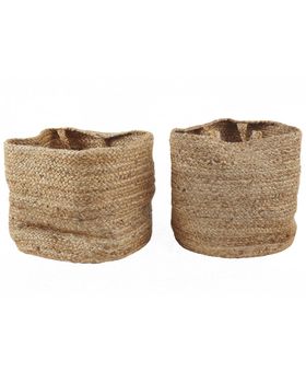 Conjunto de 2 cestas  yute beige