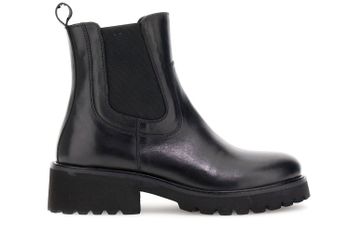 botines de piel con elástico black 39
