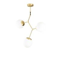 lampara de techo damar-6317 amarillo blanco metal vidrio 55x15x65 cm