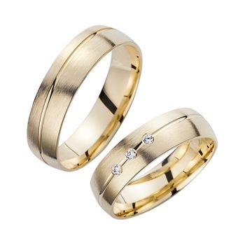 Alianzas con diamantes ancho 5,5 mm