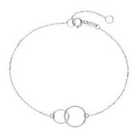 pulsera de circulos para mujer en oro blanco 9 quilates