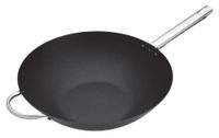 wok 355cm en acero al carbono negro