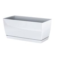 jardinera en plastico blanco de 24x12x11cm
