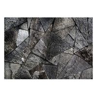 papel pintado 3d - pavement tiles grey 150x105 cm